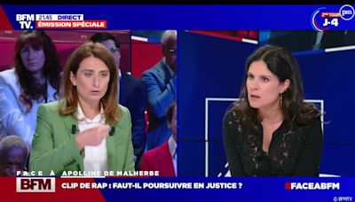 "J'ai toujours été quelqu'un d'hyper transparent" : Critiquée pour avoir relayé un texto de Rachida Dati face à Marine Tondelier sur BFMTV, Apolline de Malherbe se défend