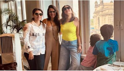 PIC: Kareena Kapoor looks as fresh as a daisy in yellow; enjoys ‘Sunday hair flicking’ with friends and the boys