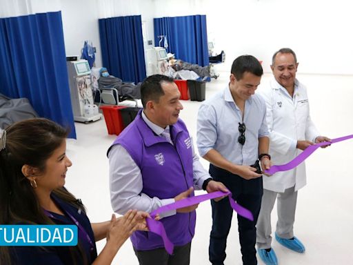 Daniel Noboa inauguró una unidad de diálisis en Durán