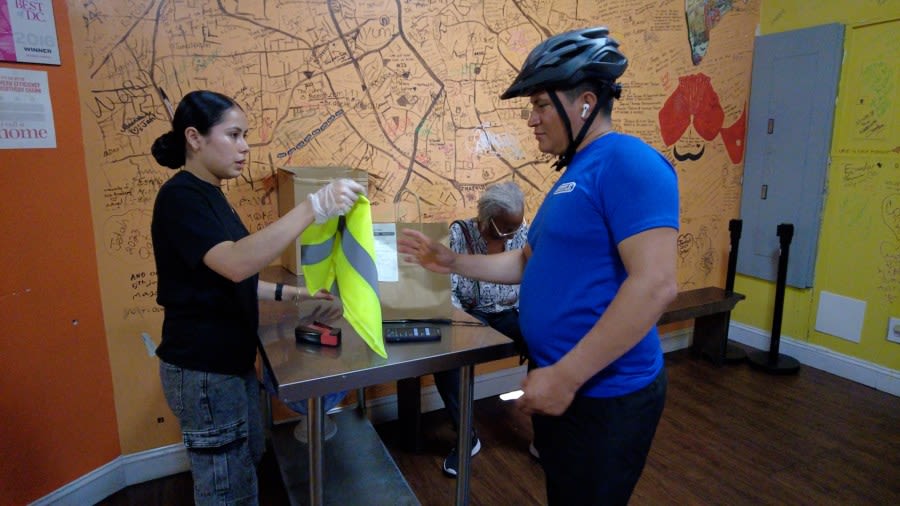 DC restaurant gives out reflective vests to scooter-riding deliverers