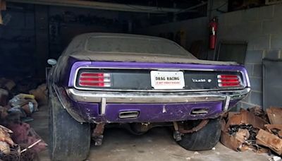 Rare 1970 Plymouth 'Cuda Drag Car Unearthed with Just 149 Miles