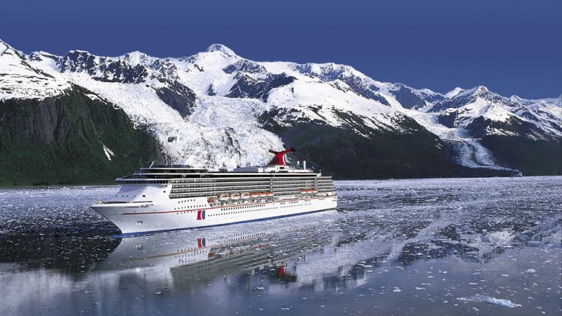 Carnival cruise ship collides with large piece of ice