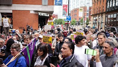 Family of man police kicked at Manchester airport urges end to protest