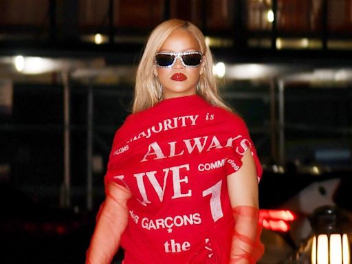 Rihanna Is Red Hot on Mother’s Day in Sexy Comme des Garcons Ensemble