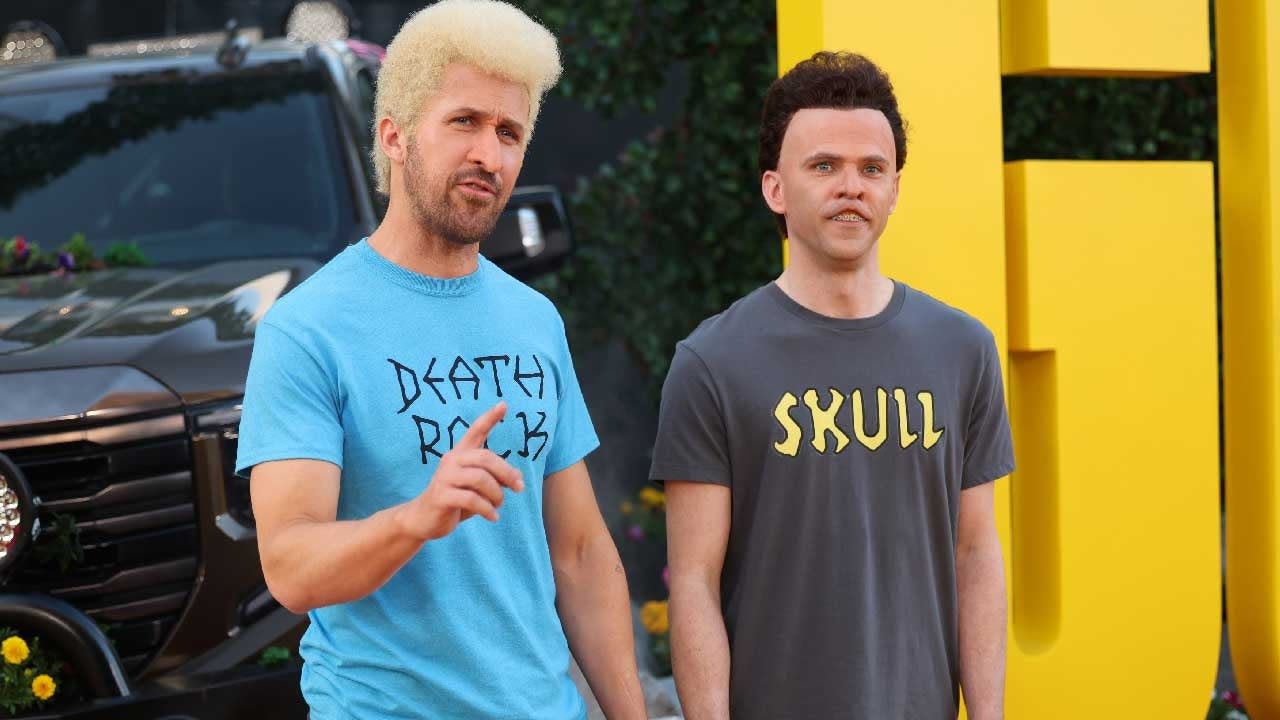 Ryan Gosling & Mikey Day Hit 'Fall Guy' Carpet as Beavis & Butt-Head