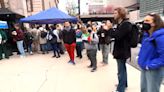 Video shows crowd of Pro-Palestinian protesters outside Columbia University | CNN