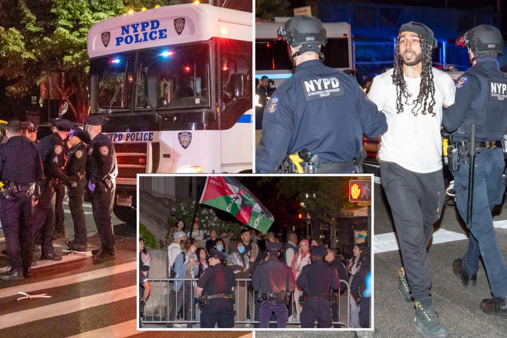 Anti-Israel protesters violently clash with NYPD cops outside of City College of New York