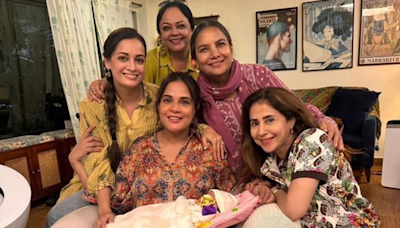 Richa Chadha's Baby Girl Meets 'Masis' Shabana Azmi, Urmila Matondkar, Dia Mirza, Tanvi Azmi. See PIC