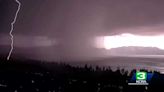 Watch: Lightning strikes light up the sky over Lake Tahoe