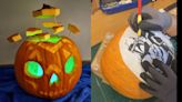 UK pumpkin carvers get creative with ‘villainous’ Halloween creations