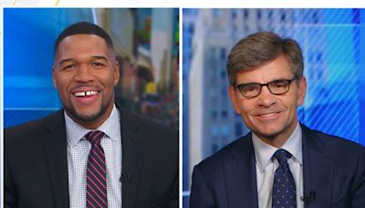 GMA's Michael Strahan and George Stephanopoulos 'clash' on-air during must-see moment