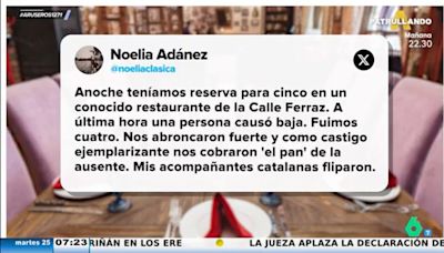 Alfonso Arús, sobre la reacción de un restaurante con un cliente por reservar para cinco e ir cuatro: "Una exageración"