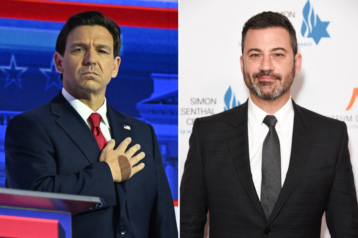 Jimmy Kimmel calls Ron DeSantis "pathetic little worm' after Trump meeting