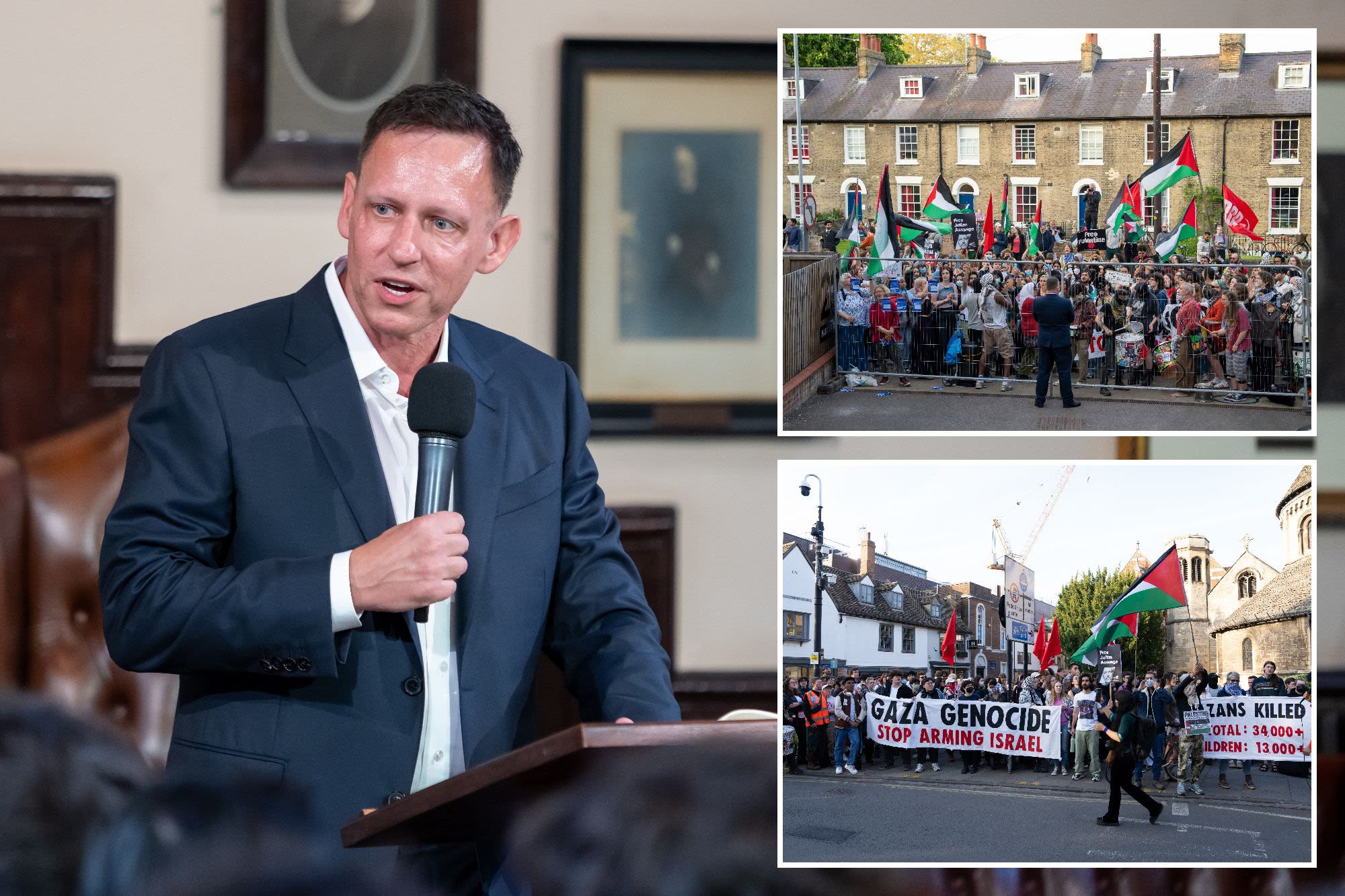 Peter Thiel was trapped inside Cambridge University debate hall by anti-Israel protesters