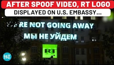 Watch: RT Logo With A Snarky Message ‘Lights Up’ U.S. Embassy In Moscow Amid Tensions Over Sanctions