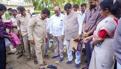 Footwear for mahouts, kavadis of Dasara elephants