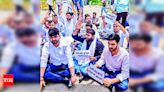 NSUI protest for student body elections | Jaipur News - Times of India