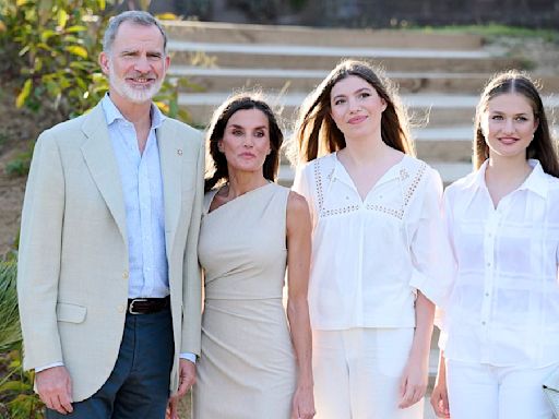 King Felipe of Spain and Queen Letizia join daughters in Barcelona