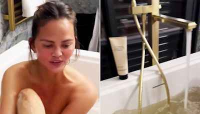 Chrissy Teigen Hits Back at Commenters 'Roasting' Her for 'Soaking Off Body Makeup' in Bathtub