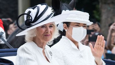 Camilla receives stunning handbag on Japanese state visit