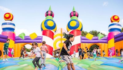 You can eat street food at a Welsh castle with the world's 'biggest bouncy castle' and a swimming pool