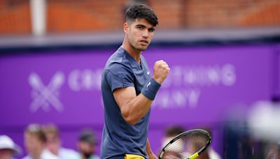 Carlos Alcaraz carries on where he left off on grass as he wins Queen’s opener