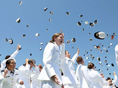 Coast Guard Academy graduates are told they 'are going to save the world'