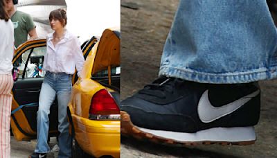 Dakota Johnson Keeps It Casual in Nike Shoes While Filming in New York City