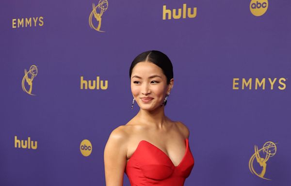 Anna Sawai Arrived in a Stunning Red Gown at the 2024 Emmy Awards