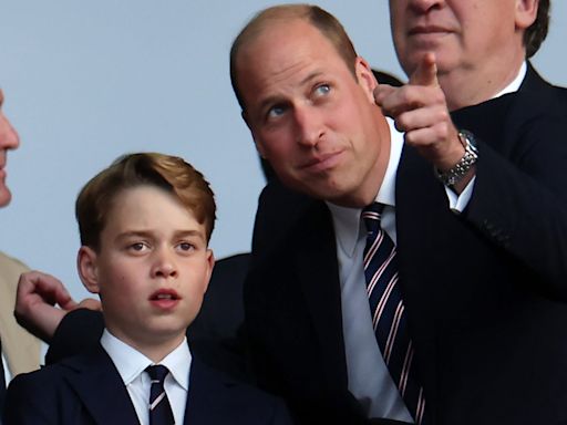 People love moment Prince William and Prince George made the same face during Euros final