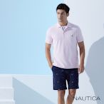 NAUTICA男裝 滿版船槳圖騰印花休閒短褲-深藍