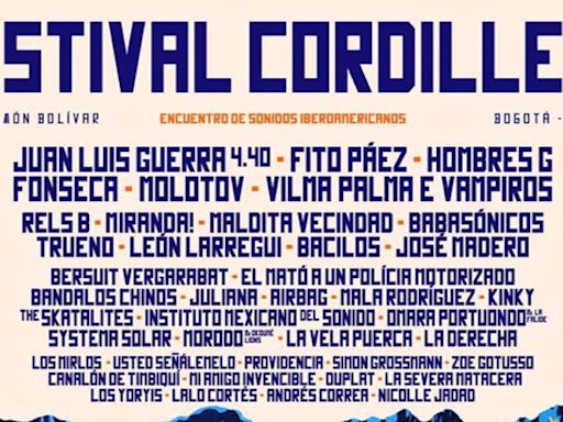 Juan Luis Guerra, Fito Páez, Hombres G y los otros artistas que estarán en el Festival Cordillera 2024