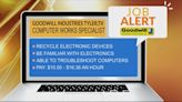 JOB ALERT: Goodwill Industries of East Texas in Tyler needs a Computer Works Specialist