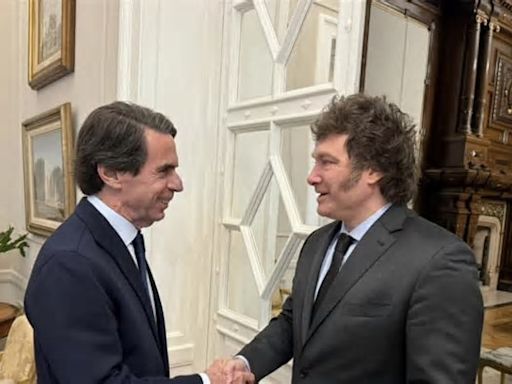 Aznar se reúne con Milei en la Casa Rosada: "Está tomando las decisiones adecuadas"