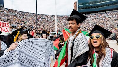 University of Michigan graduates celebrate spring commencement amid protests