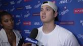 Shohei Ohtani reacts to Dodgers' 3-1 loss to Rangers