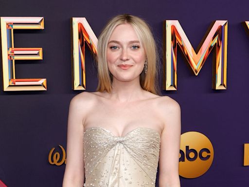 Dakota Fanning's Gold Emmys Gown Looks Like a Fizzy Glass of Champagne