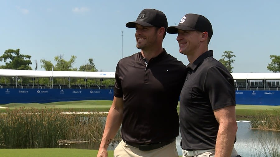 Drew Brees and Derek Carr talk Saints at the Zurich Pro-Am Wednesday