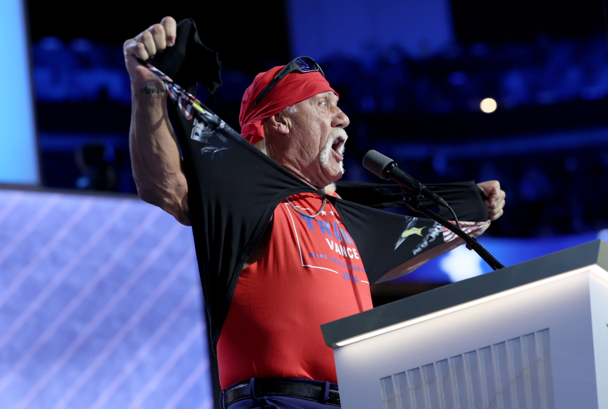 Hulk Hogan rips off his shirt during fiery RNC speech: 'Let Trumpamania run wild'