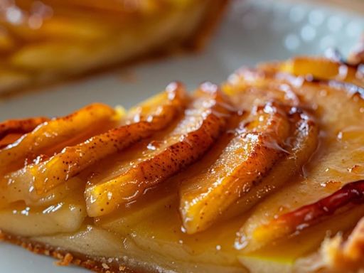 Receta de torta invertida de manzanas, rápida y fácil