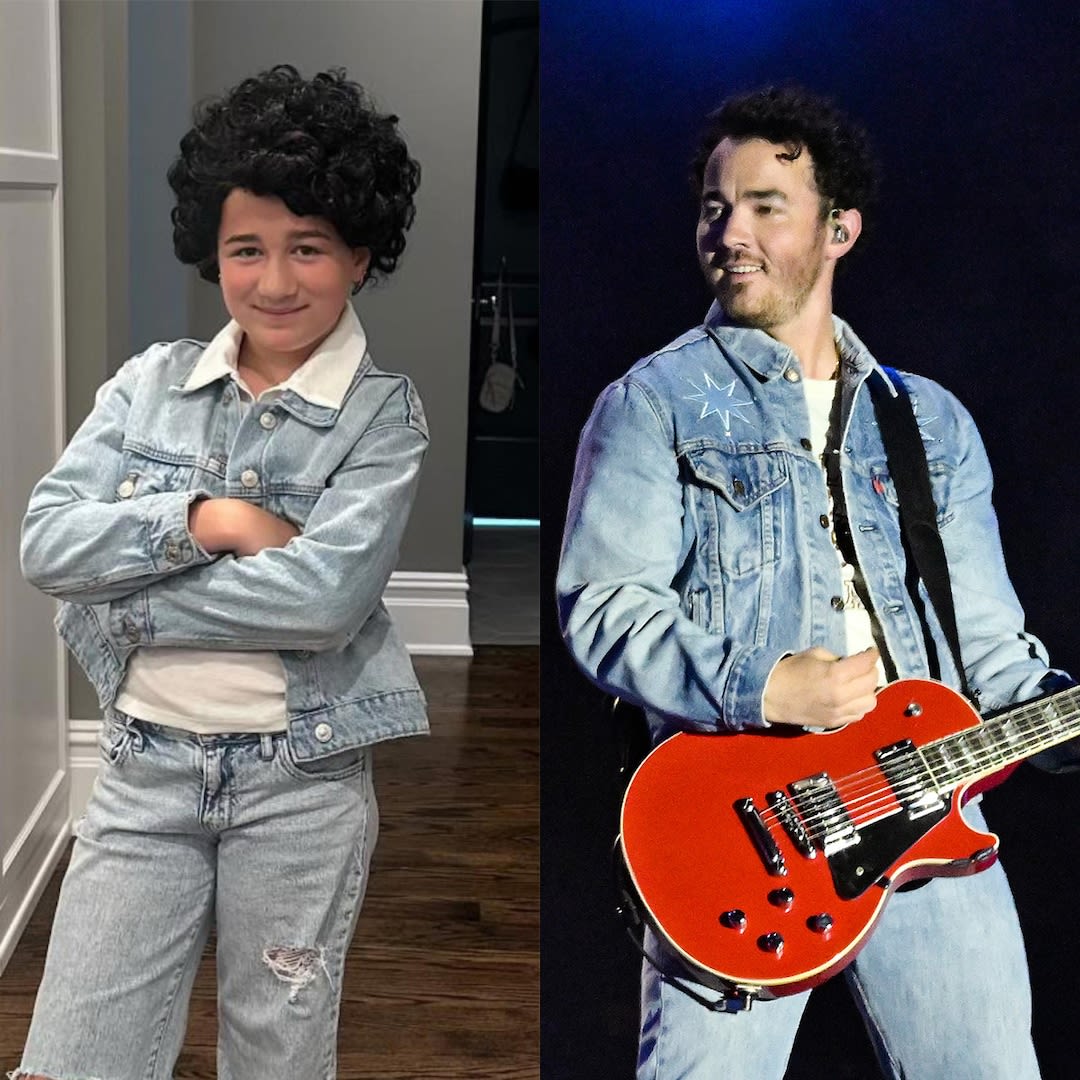 Kevin Jonas' 10-Year-Old Daughter Alena Hilariously Dresses Up as Him, Complete With a Wig - E! Online