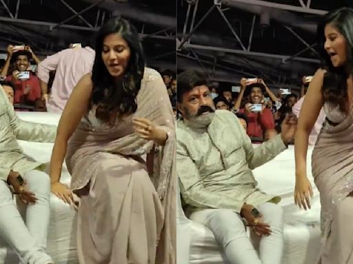 Gangs Of Godavari Pre-Release: After The Pushing Clip, Nandamuri Balakrishna Touching Anjali's Back Goes Viral