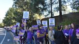 Hundreds of nurses go on strike at Los Robles Regional Medical Center in Thousand Oaks