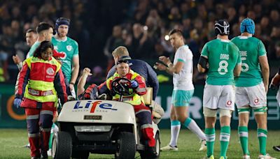 Craig Casey stretchered off after collision during first test vs South Africa