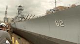 Inside the Battleship New Jersey's "historic homecoming" to the Philadelphia Navy Yard