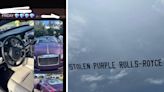 A Florida man's wife had her rare $200K purple Rolls Royce stolen. He used a plane banner to find it.