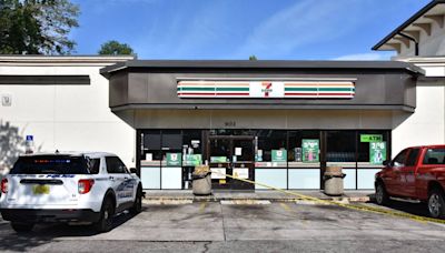 A man brought a spear to a 7-Eleven in Florida. Then the clerk stabbed him, police say