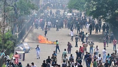 32 Dead In Bangladesh Unrest, Protesters Set Fire To State TV Headquarters