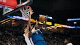 Wolves fend off Oklahoma City 106-103; Edwards leaves with hip injury
