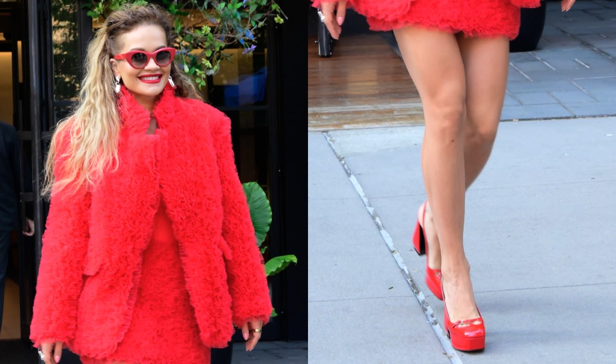 Rita Ora Channels ‘Queen of Hearts’ in Red Heels While Promoting ‘Descendants: Rise of the Red’ in New York